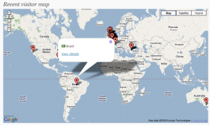 Recent visitor map