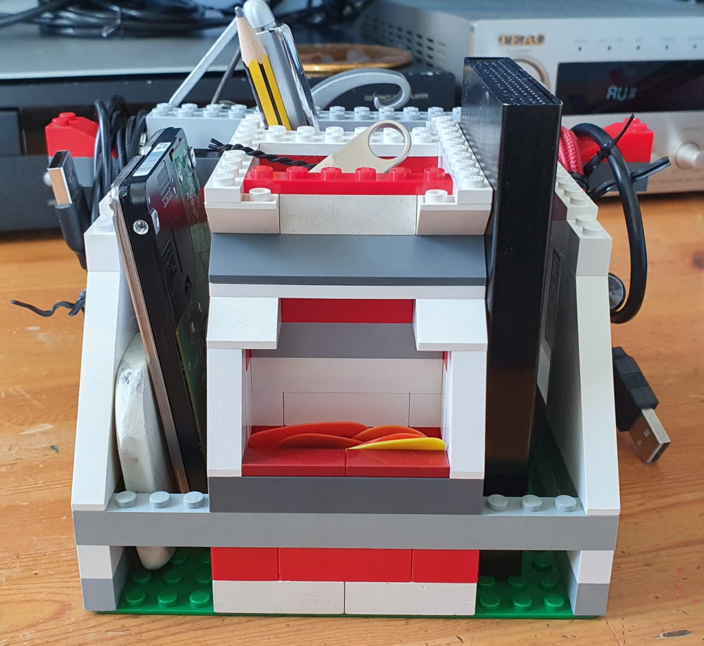 Plectrum holder in my LEGO desk tidy
